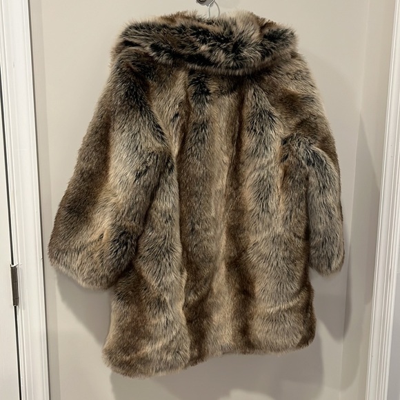 Burning Torch X Barneys New York Co Op Faux Fur Silk Coat M - Picture 9 of 9
